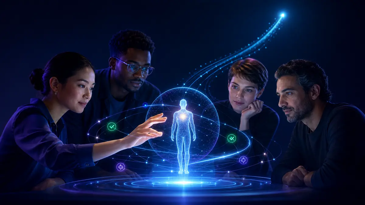 A diverse team directing a human-centered AI system toward responsible capability growth