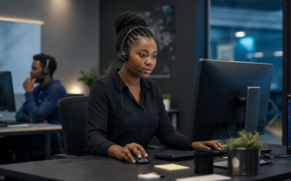 Customer service operators handling assisted conversations